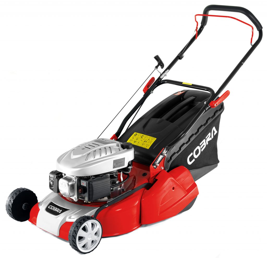 Cobra RM40C 40cm rear roller Lawnmower powered by a Cobra DG350 OHV