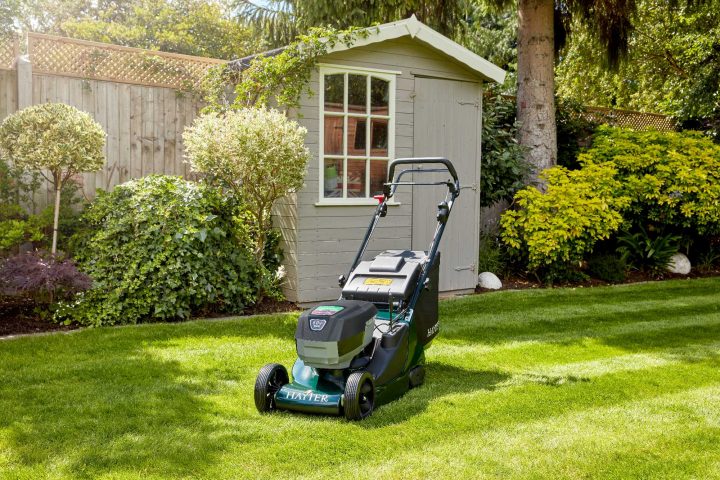 Hayter harrier 41 Variable speed 41cm Rear Roller lithium ion 6 AH battery standard Charger Included Code377A Newmarket Garden Machinery Services