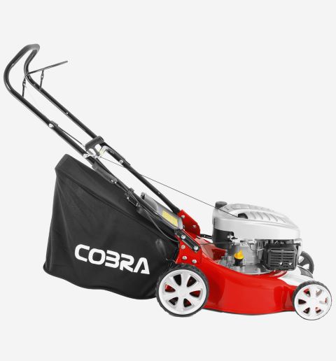 Cobra M40C 40cm push 4 Wheeled Lawnmower powered by a Cobra DG350 OHV engine